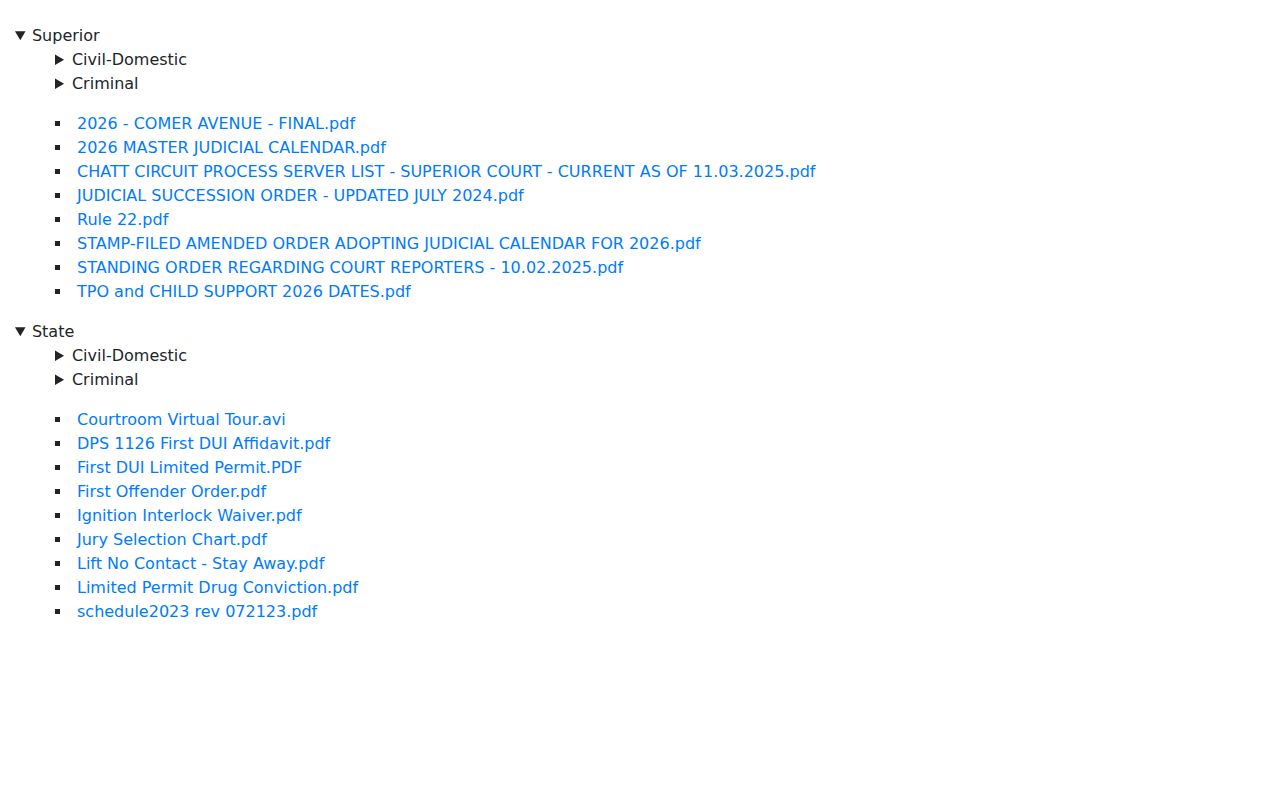 Chattahoochee County court calendar docket-management host